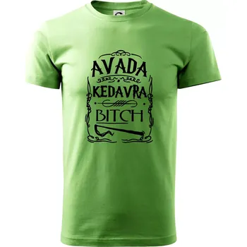 Pánské tričko Harry - Avada Kedavra - Klasické pánské triko vyšší gramáže - 4XL ( Trávově zelená )