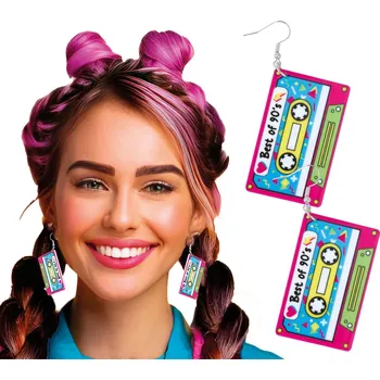 Retro náušnice ve tvaru kazety