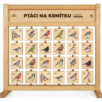 Pexeso Lesní svět Zvukové stolní pexeso: Ptáci na krmítku