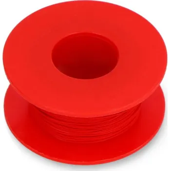 elektrický kabel Montážní kabel Kynar postříbřený měď - 0,25 mm / AWG 30 - červený - 50 m