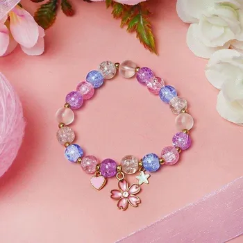 Náramek Skleněný náramek - Květ