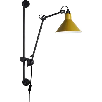 Nástěnné svítidlo DCW éditions Lampe Gras N°210 E14 nástěnné svítidlo s vypínačem Žlutá / Kužel
