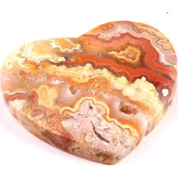 Sběratelství Kabošon srdce Crazy Lace Achát č.8054 (35x35x8mm)