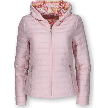 Dámský kabát Escandelle 18015 stylová bunda barva: růžová, velikost: XL