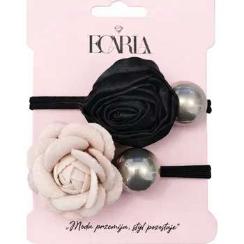 Flamenco Mystique Sada 2 v 1 gumičky s růží a perlou na nášivce GUM164