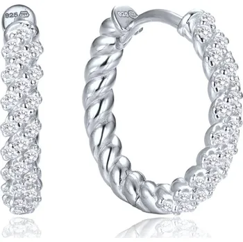 Náušnice Elegantní stříbrné náušnice se zirkony