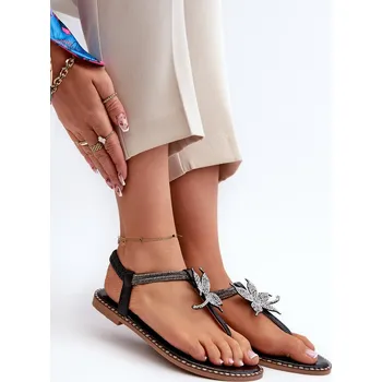 Dámská obuv Dámské Ploché Sandály S Ozdobným Kvítkem Stříbrné Edoni 39