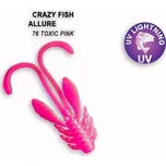 Crazy Fish Gumová nástraha Allure 4 cm 76 toxic pink balení 8 kusů
