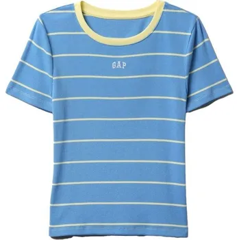 Dámské tričko GAP MOD RIB ABBRV XL Světle modrá, Žlutá