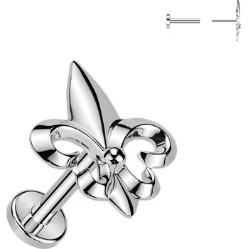 Šperk Šperky4U Piercing do brady - PUSH IN labreta TITAN - TIT1629