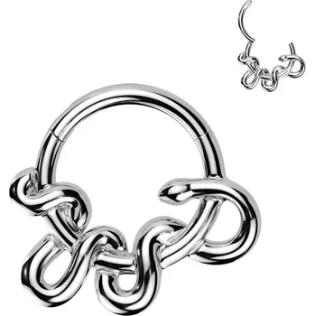 Piercing Šperky4U Ocelový piercing - segment kruh had - SG130-1210