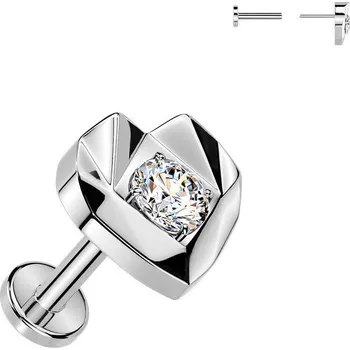 Piercing Šperky4U Piercing do brady - PUSH IN labreta TITAN - TIT1627