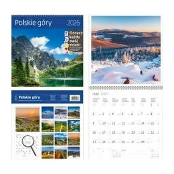 Kalendář Kalendarz 2026 ścienny 30x30 Polskie góry HELMA