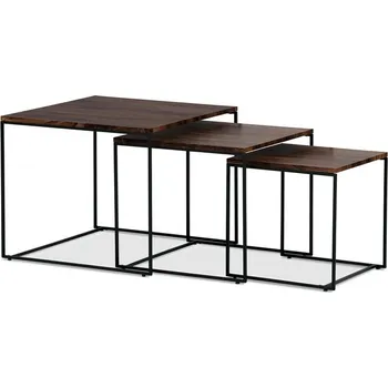 Konferenční stolek Sada 3 stolkú konferenčních černá/ořech AF-3008 WAL