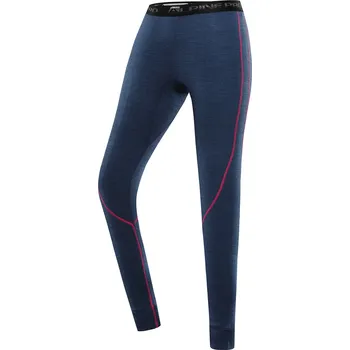 Dámské legíny Alpine Pro Sanera Dámské funkční kalhoty z merino vlny LUNB077 perská modrá XL-XXL