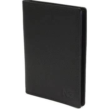 Obal na doklad Černé kožené pouzdro na doklady tenké Nivasaža N30