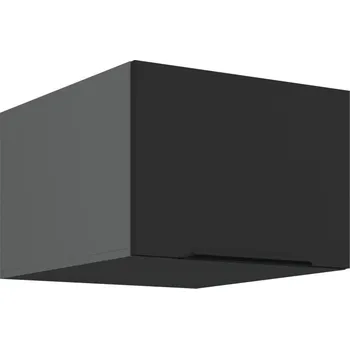 Kuchyňská skříňka Horní skříňka s výklopnými dvířky LUNARA - šířka 50 cm, černá / antracit