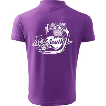 Pánská košile Moto Best Sound - Polokošile pánská Pique Polo 203 - 5XL ( Fialová )
