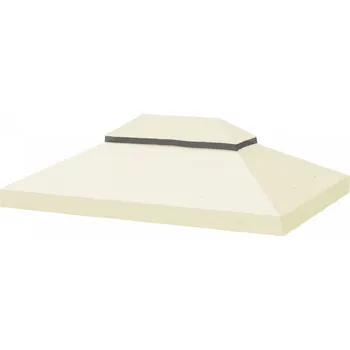 Zahradní altán Náhradní dvojitá střecha pro altán, 3x4 m | krémově bílá