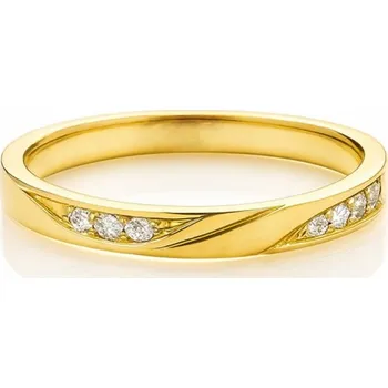 Prsten Flamenco Mystique Prsten z chirurgické oceli pokovený 14karátovým zlatem PST989, velikost prstenu: US6 EU11 Velikost prstenu: US6 EU11