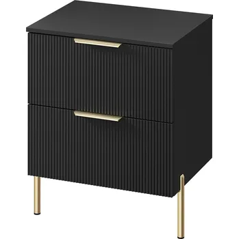 Koupelnový nábytek CERSANIT skříňka na umyvadlo NAVADO 60 s matnou černou pracovní deskou S1044-020