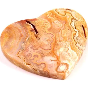 Sběratelství Kabošon srdce Crazy Lace Achát č.8055 (37x42x8mm)