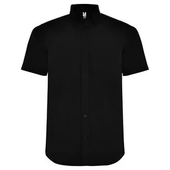 Pánská košile s krátkým rukávem Aifos, černá, Velikost S