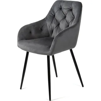 Jídelní židle Vikio Jídelní židle čalouněná s područkami šedá HJZ106S