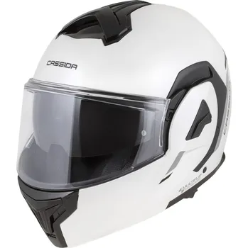 Helma na motorku CASSIDA přilba MultiFlip Solid bílá perleť/černá 2026 - S