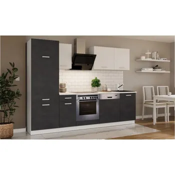 Kuchyňská pracovní deska Kuchyňská linka 270/270 cm ZAIRA - matera / bílá