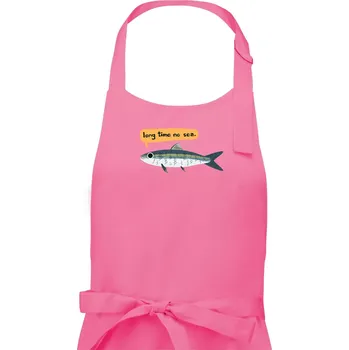 Kuchyňská zástěra Long time no sea - Pánská zástěra na vaření - Univerzální velikost ( Růžová )