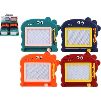 Teddies Magnetická tabulka kreslící plast 15x13cm 4 barvy v sáčku 24ks v boxu