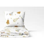 Bavlněné povlečení Stromky zlaté 140x200 70x90