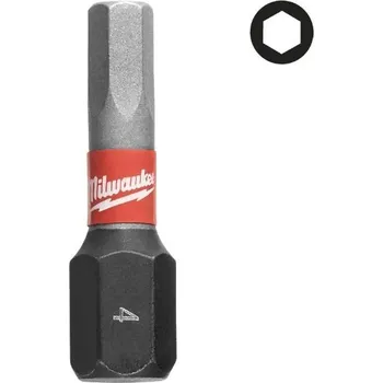 Příslušenství k nářadí MILWAUKEE Šroubovací bit Shockwave™ Impact Duty HEX4, 25mm, 3ks
