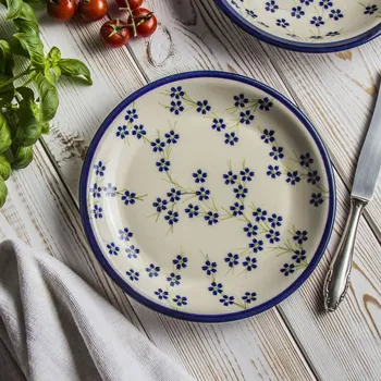 Talíř Bolesławiec mělký jídelní talíř 24 cm - dek. 1244A