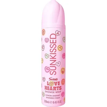 Sprchový gel Sunkissed šlehačková sprchová pěna Love Hearts Shower Whip, Lemon Sherbet, 250ml