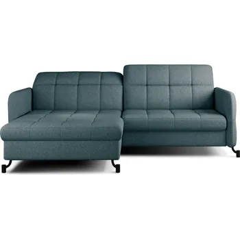 Sedací souprava Prošívaná rohová sedací souprava levá pro každodenní spaní s úložným prostorem na lůžkoviny Lorelle - ELTAP Grande 75 tekstura 225x105 cm