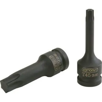 Gola hlavice KS Tools Silový nástrčný ořech s bitem 1/2", profil Torx, dlouhý, T55 911.0919