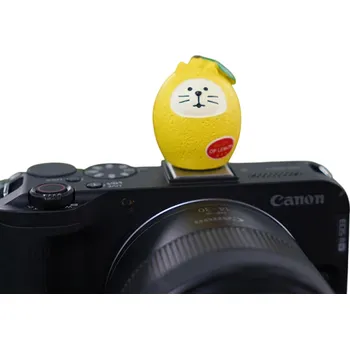 Selfie tyč Krytka blesku fotoaparátu Univerzální patice Dekorativní ochrana motiv kočka v citronu pro Sony Nikon Canon Fuji Pentax Leica Olympus