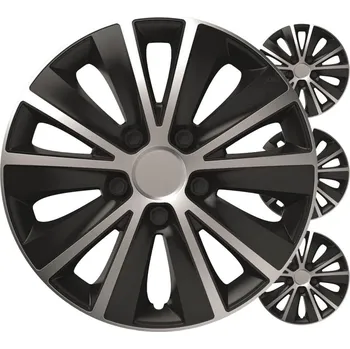 Poklice na kolo Ozdobné kryty kol, poklice Rapide 16” černo - stříbrná sada 4ks COLOR BOX