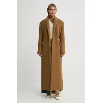 Dámský kabát Vlněný kabát Nanushka FERRIS NW24FWOW40076 hnědá 82C, vel. XS