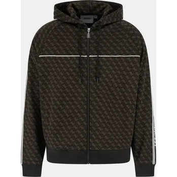 Pánské oblečení Pánská Mikina GUESS PARIMO 4G FULL ZIP SWEATSHIRT Z5BQ13K2042-FNJY – Hnědá XL