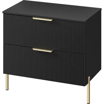 Koupelnový nábytek CERSANIT skříňka na umyvadlo NAVADO 80 s matnou černou pracovní descí S1044-023