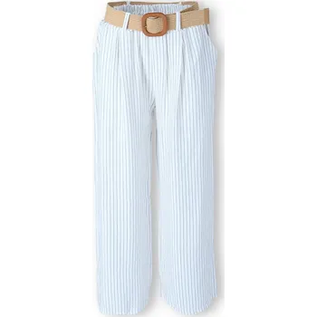 Dámské kalhoty Široké kalhoty pruh s páskem 52895 barva: bílá