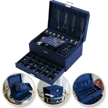 Šperkovnice Flamenco Mystique Šperkovnice, pouzdro, organizér, kobaltová PD119GRAN