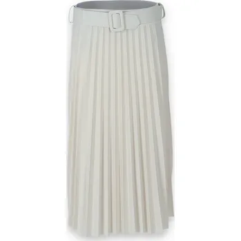 Dámské oblečení Sukně plise s páskem Midi barva: béžová