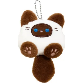 Flamenco Mystique Plyšový přívěsek na klíče s pískajícím kotětem a ocáskem BRL371