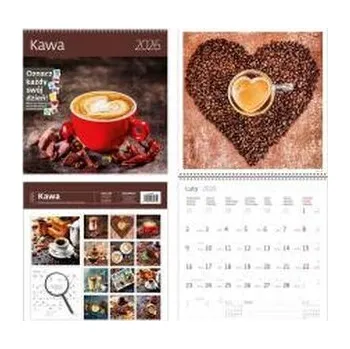 Kalendář Kalendarz 2026 ścienny 30x30 Kawa HELMA