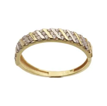 Prsten Zlatý prsten se zirkony