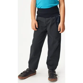 Dětské softshellové kalhoty s fleecem Basic, Černá, Planety Velikost: 128/134